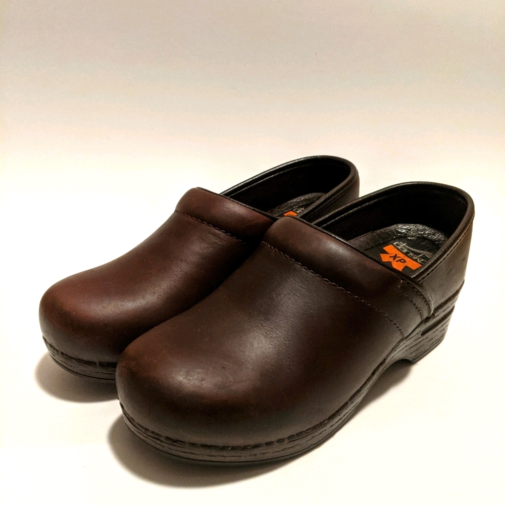 Dansko XP Brown Leather Work Clogs